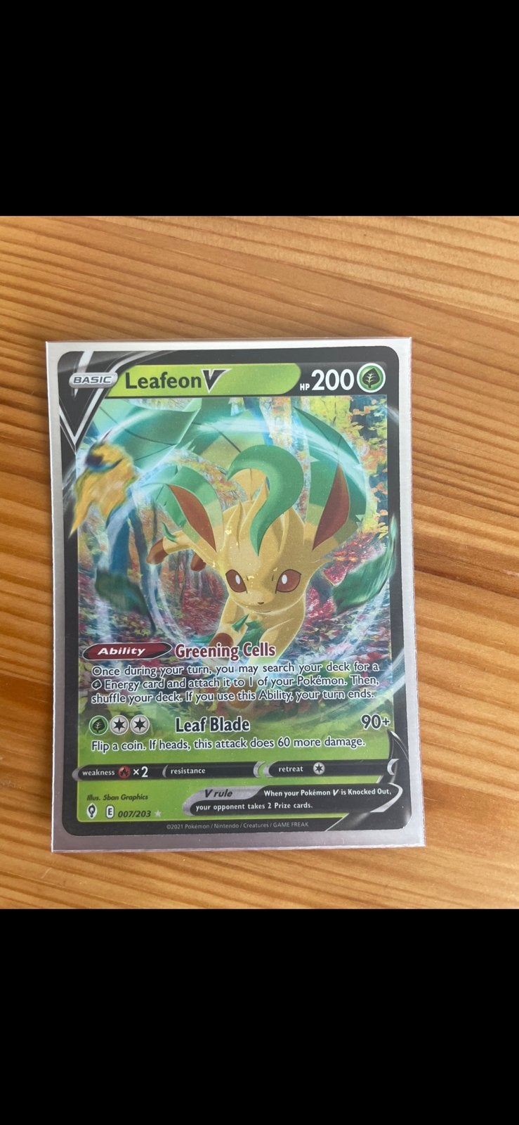 Leafeon V 007/203, Ophalen of Verzenden, Zo goed als nieuw