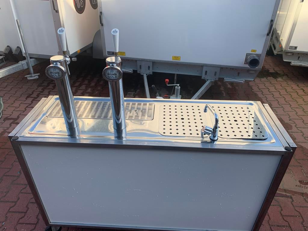 Mobiele biertap met uitklapbare zijden en verlichte lens, Ophalen, Gebruikt