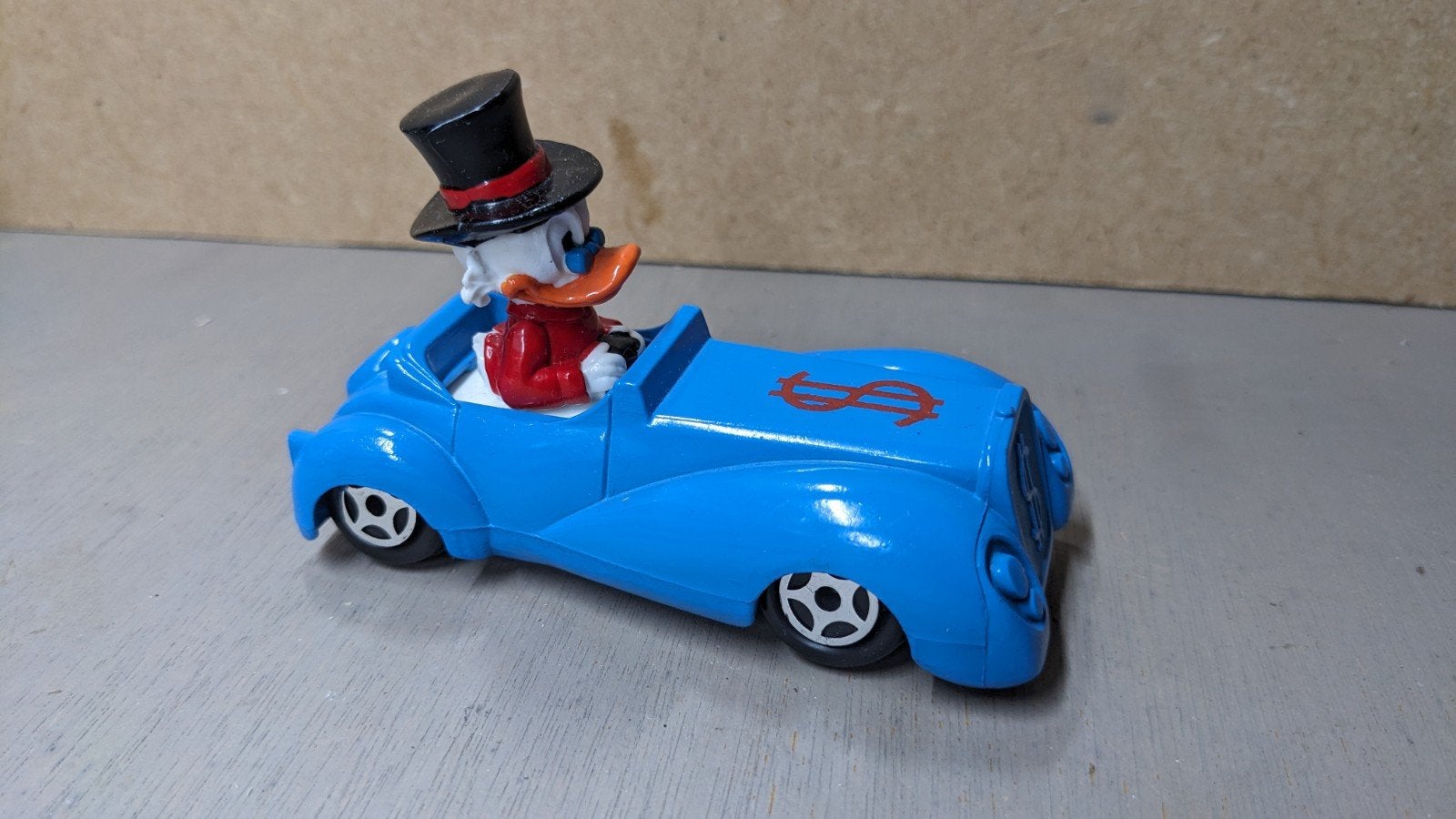 Donald Duck auto - Oom Dagobert in blauwe cabrio, Ophalen of Verzenden, Gebruikt