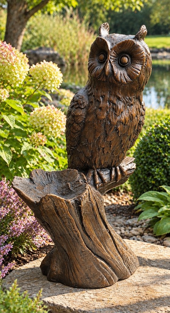 NIEUW – PRACHTIG BRONZEN BEELD UIL OP TAK, Nieuw, Info@huisentuindecoratiemarie.nl, Huis en tuin decoratie marie, Dierenbeeld