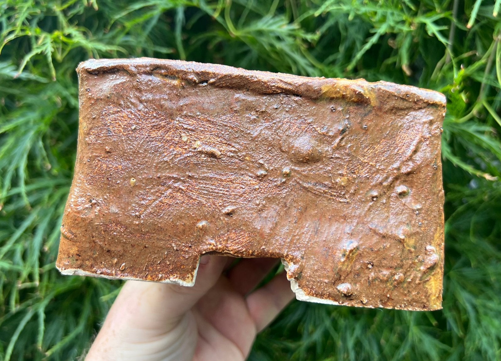 Bonsai pot handgemaakt JPC bruin geglazuurd 15,2x14,6x8,6, Vierkant, Nieuw, Ophalen of Verzenden, Aardewerk