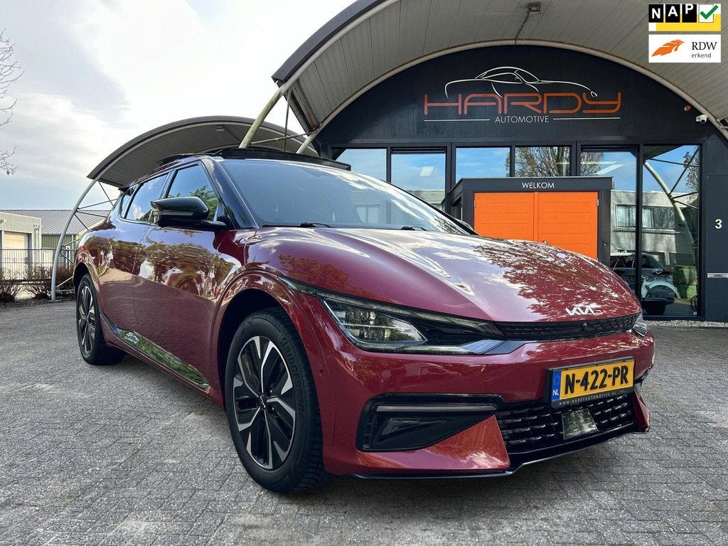 Kia EV6 GT-Line 77.4 kWh Trekhaak Panoramadak 1e Eig Rijklaa, Auto's, Kia, Automaat, 228 pk, Achterwielaandrijving, Gebruikt