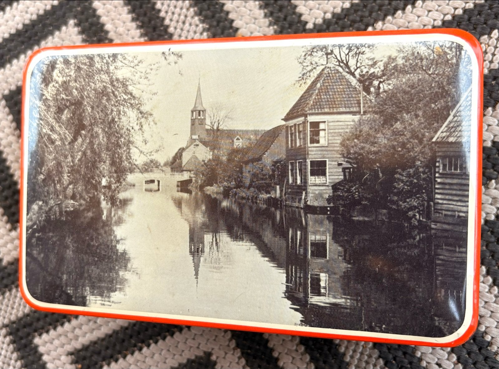 Vintage Blikken Koektrommel, 1965, Ophalen of Verzenden, Zo goed als nieuw, Koek(jes), Overige merken
