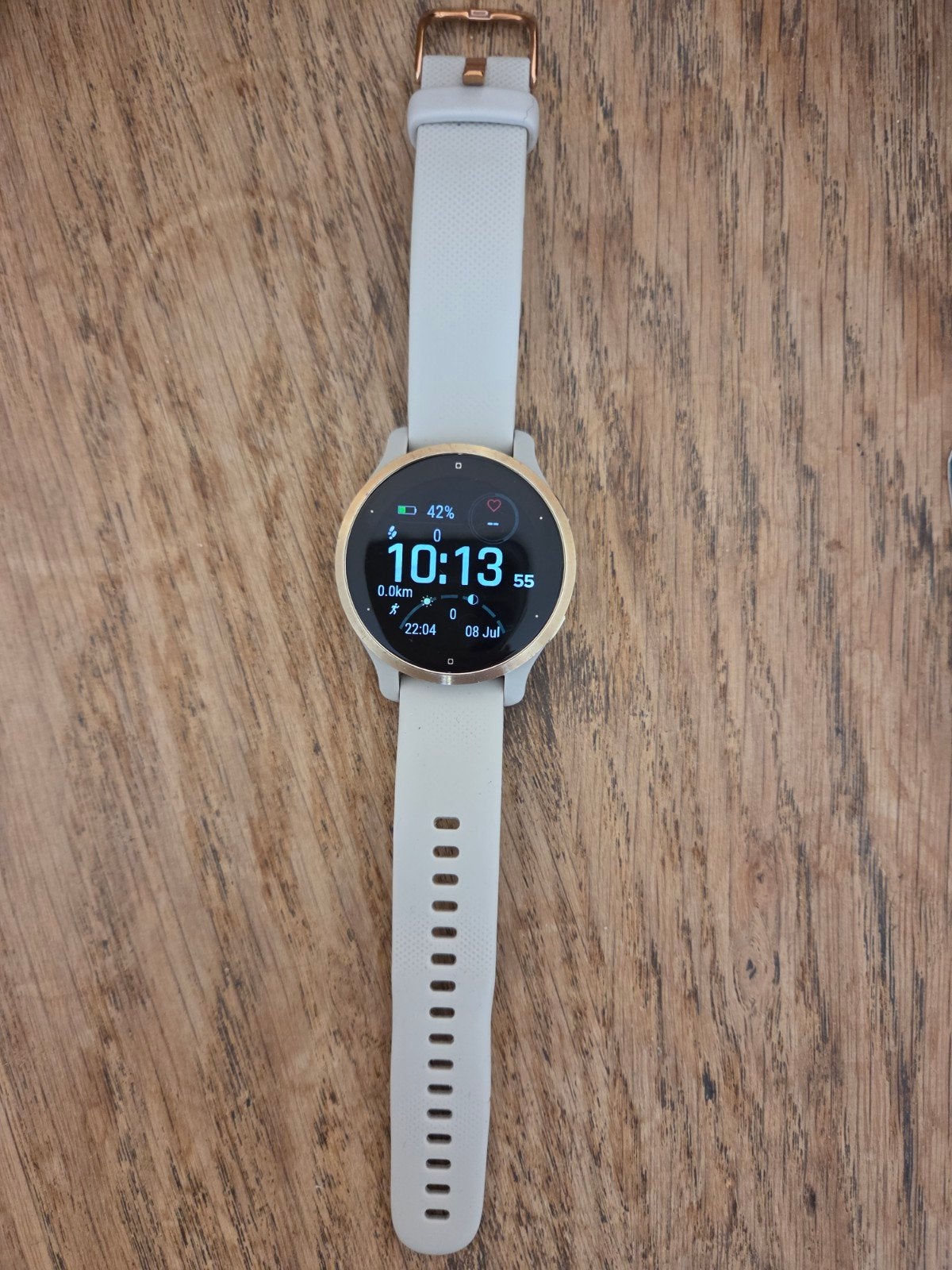 Garmin Venu S - Lichte Smartwatch met GPS en Hartslagmeter, Ophalen, Wit, Garmin, Zo goed als nieuw