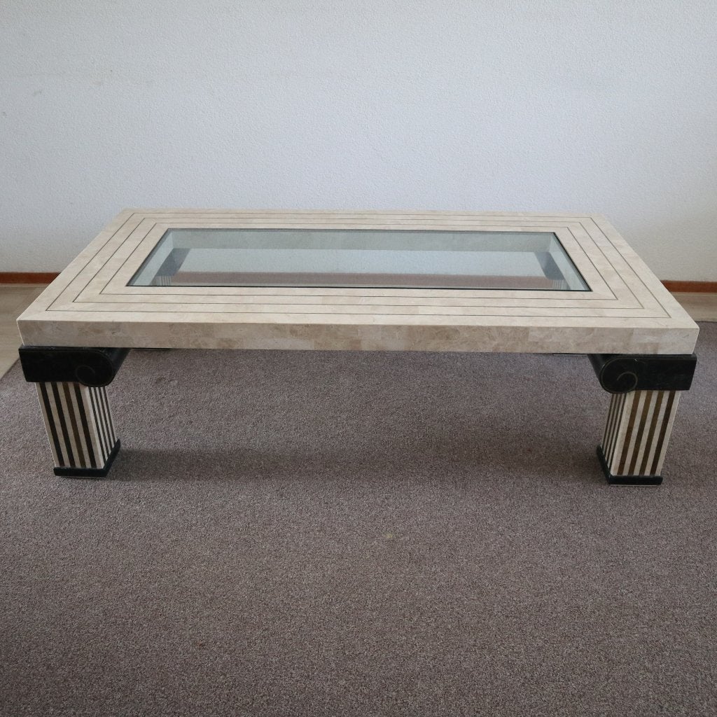 Maitland-Smith Tesselated Salontafel– Uniek Amerikaans desig, Ophalen, 50 – 75, 100 tot 150 cm, Maitland Smith Tesselated