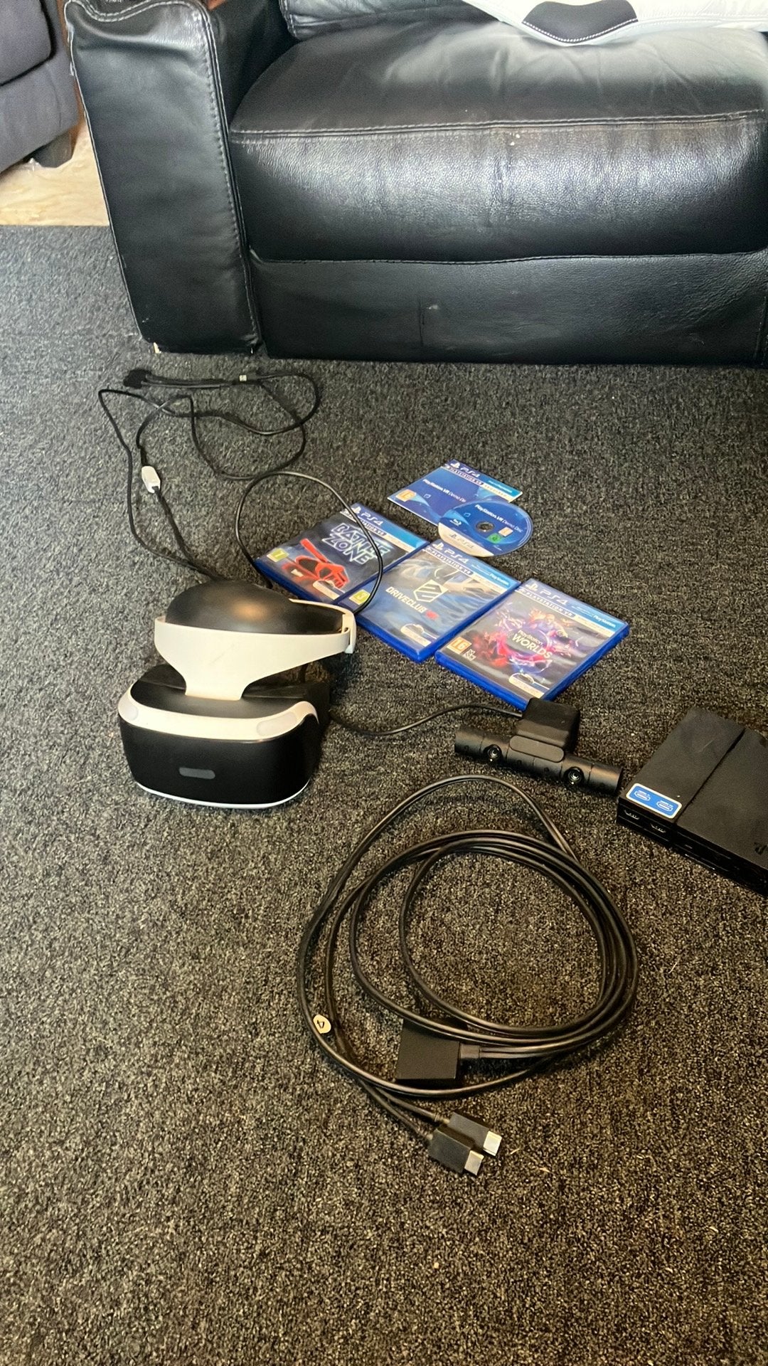 VR bril met spellen en aansluitpakket, Ophalen of Verzenden, Gebruikt