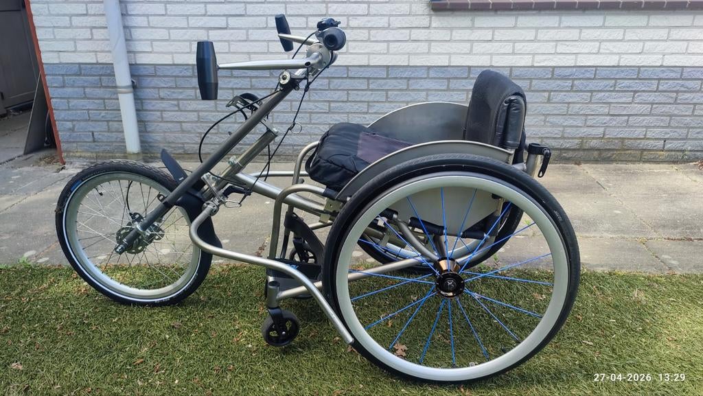 RGK Max Lite titanium rolstoel met Kardan handbike, Ophalen
