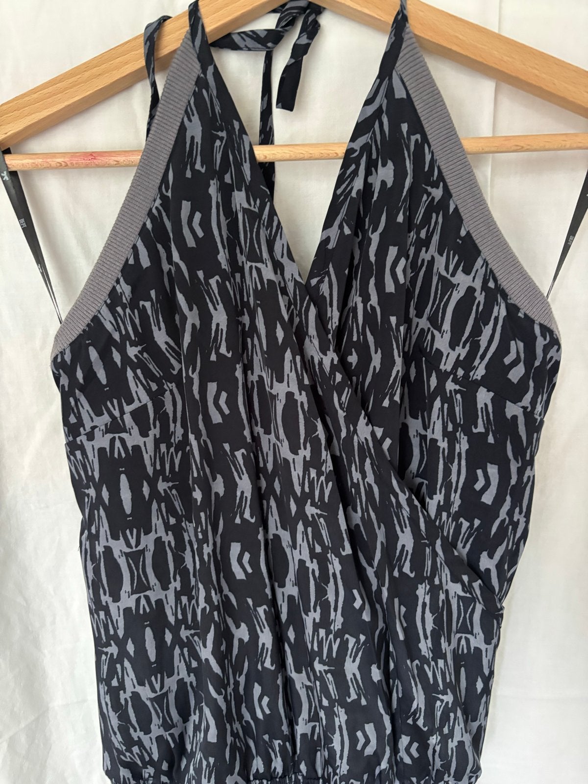 Dept Halter Jumpsuit Zwart/Grijs Maat L, Ophalen of Verzenden, Gedragen, Maat 42/44 (L), Zwart