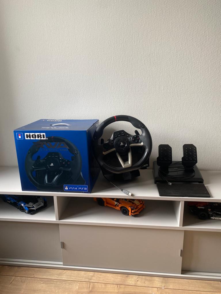 Hori racing wheel zo goed als nieuw, Ophalen, Zo goed als nieuw, Stuur of Pedalen, PlayStation 3