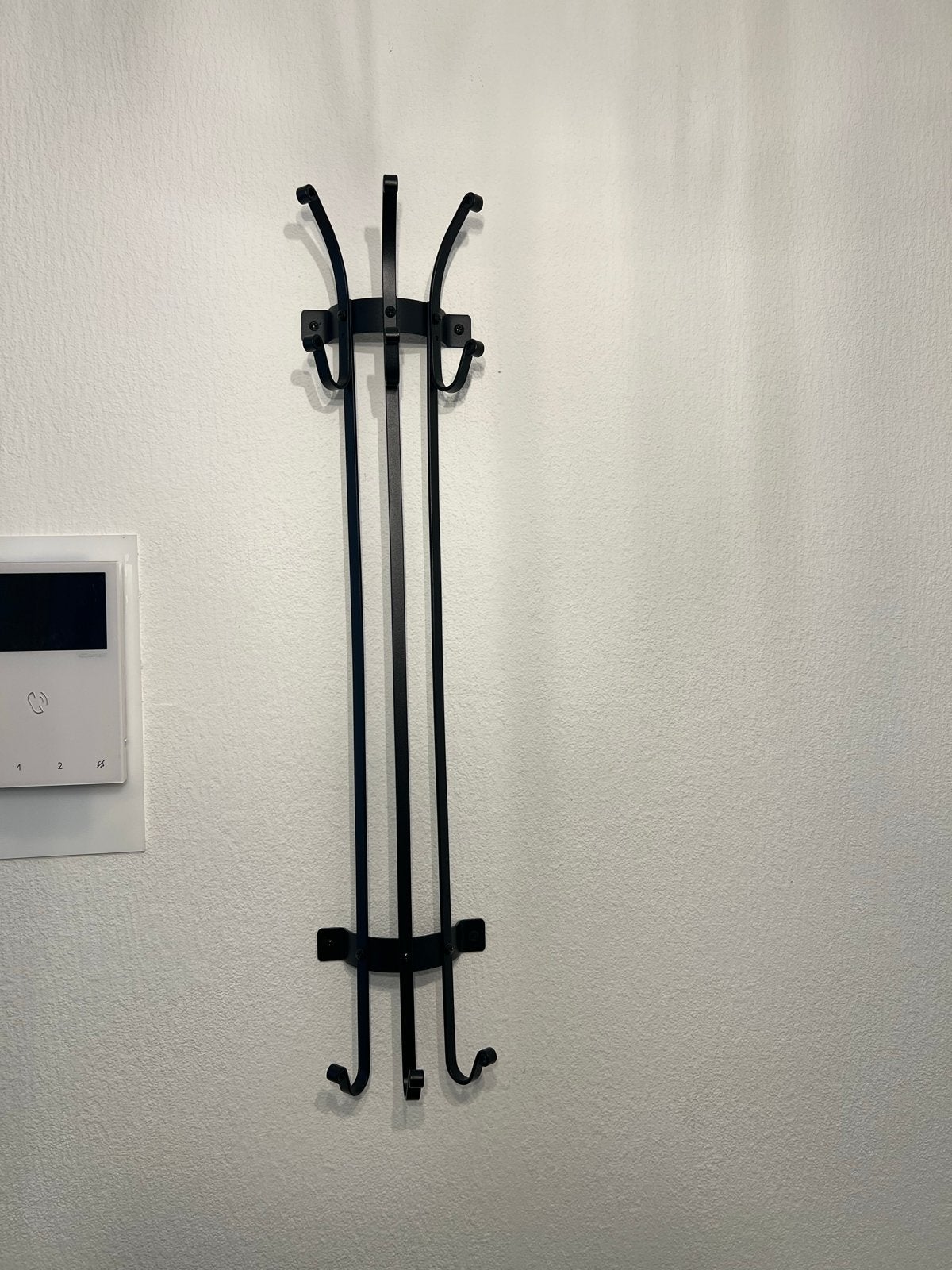 Zwarte metalen wandkapstok - 65 cm hoog, Zo goed als nieuw, Minder dan 100 cm, Metaal, Ophalen