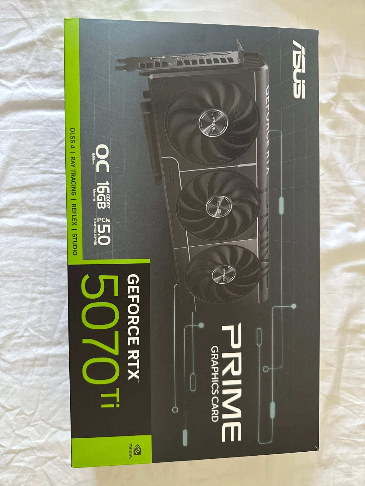 Asus Prime Geforce RTX 5070 Ti 16GB GDDR7 Videokaart, Ophalen, Overige soorten, Zo goed als nieuw, PCI-Express 5