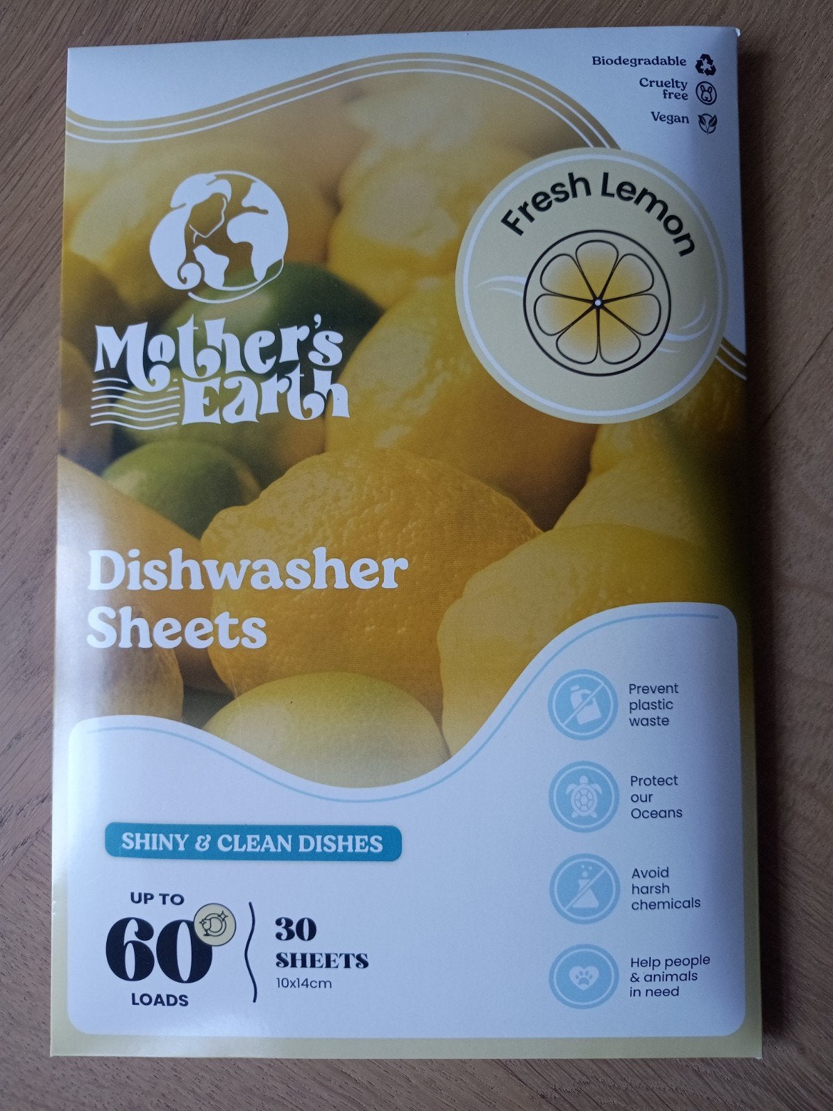 Mother's Earth Afwasmachine Sheets Fresh Lemon, Ophalen of Verzenden, Schoonmaakmiddel