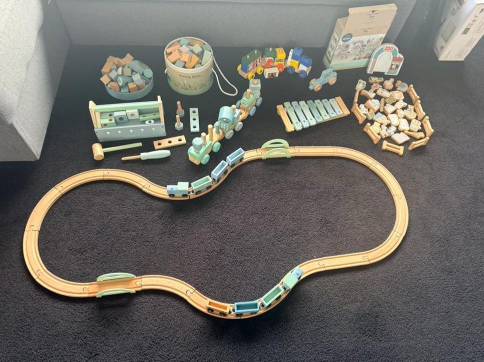 Little Dutch Grote speelgoedset: treinbaan, blokken, gereeds, Kinderen en Baby's, Speelgoed | Houten speelgoed, Ophalen of Verzenden