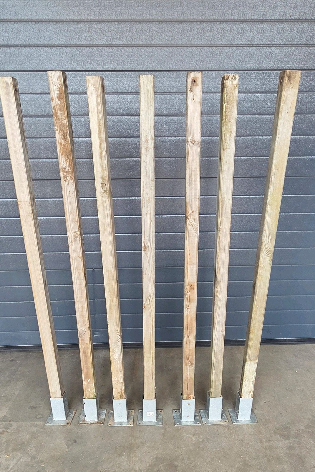 Tuinpaal met voet, tuinhek, schuttingpalen, Ophalen, Gebruikt, Overige materialen, Tuinhek
