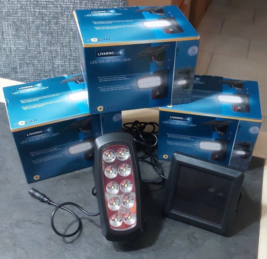 LED SOLAR SPOTLIGHT 3 stuks voor €30, Ophalen of Verzenden, Nieuw, E27 (groot), Led-lamp