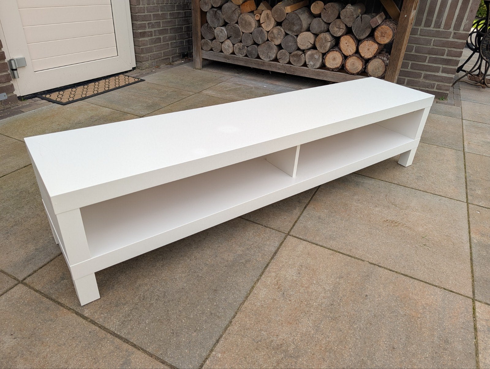 Ikea Lack TV-meubel, wit, Ophalen, Overige materialen, Gebruikt, 150 tot 200 cm