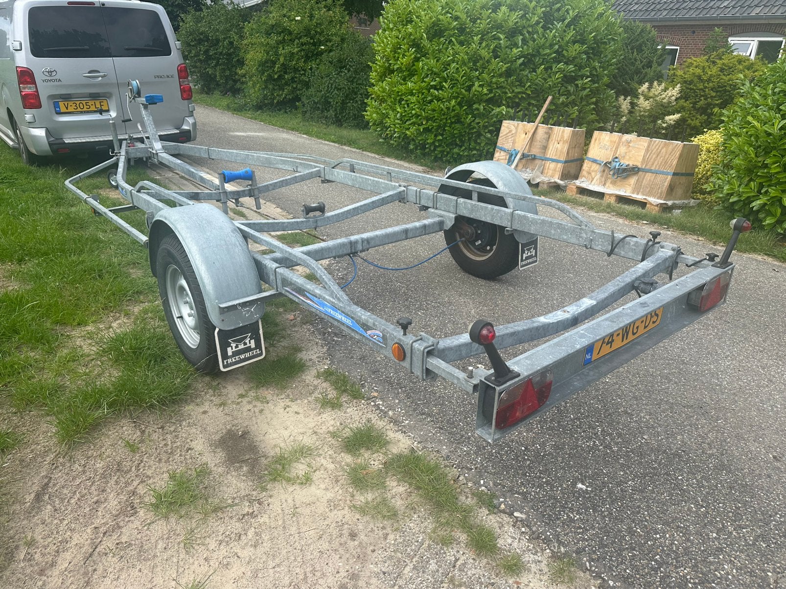 Freewheel Boottrailer Topstaat !!, Watersport en Boten, Ophalen of Verzenden, Zo goed als nieuw, Minder dan 6 meter, Overige typen
