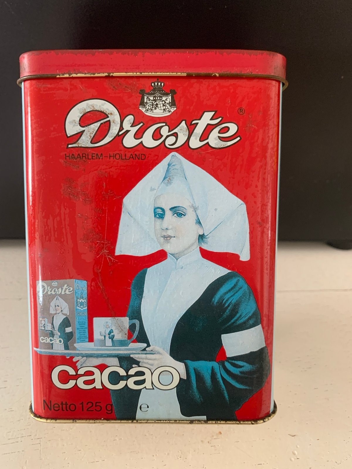 Vintage Droste Cacao blik - Verpleegster - Haarlem Holland, Ophalen of Verzenden, Gebruikt, Overige, Droste