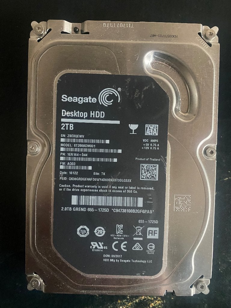 2 x Seagate HDD 2 TB en 500 GB, Intern, Gebruikt, 2 TB / 500GB, Ophalen of Verzenden
