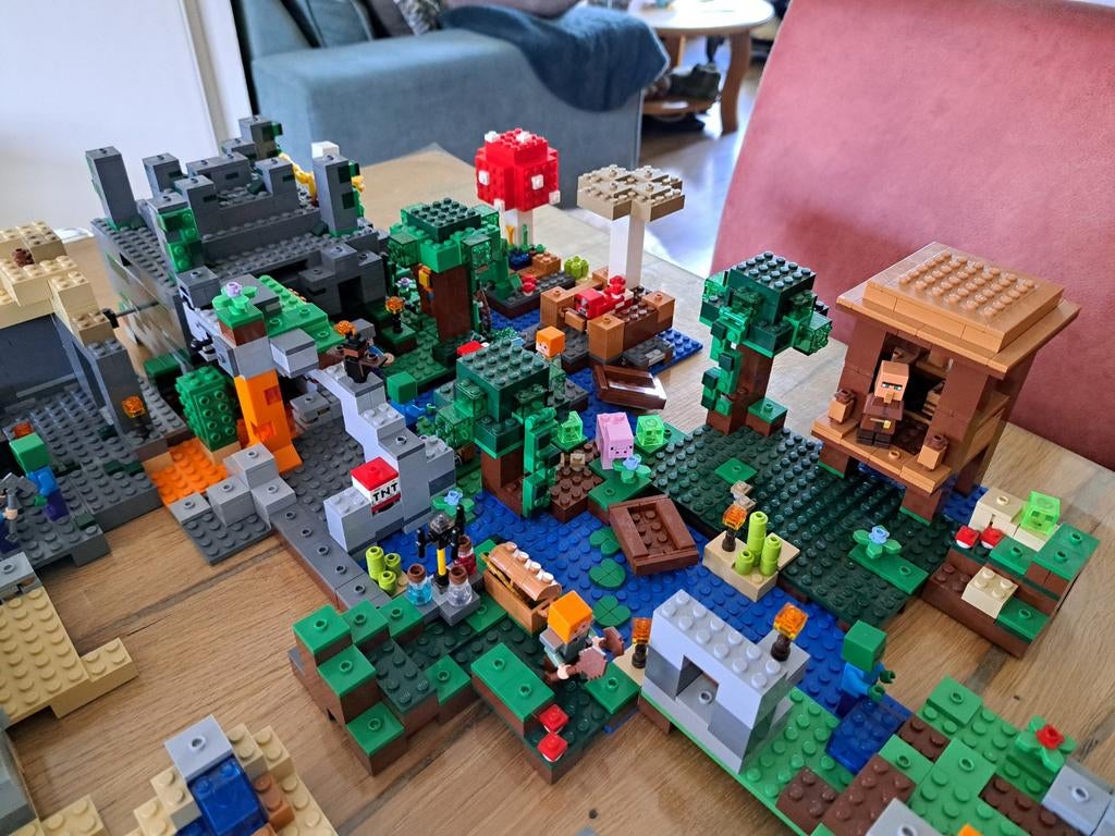 Lego Minecraft Swamp/Jungle/Cave biome (6 sets), Gebruikt, Minecraft, Lego, Ophalen of Verzenden