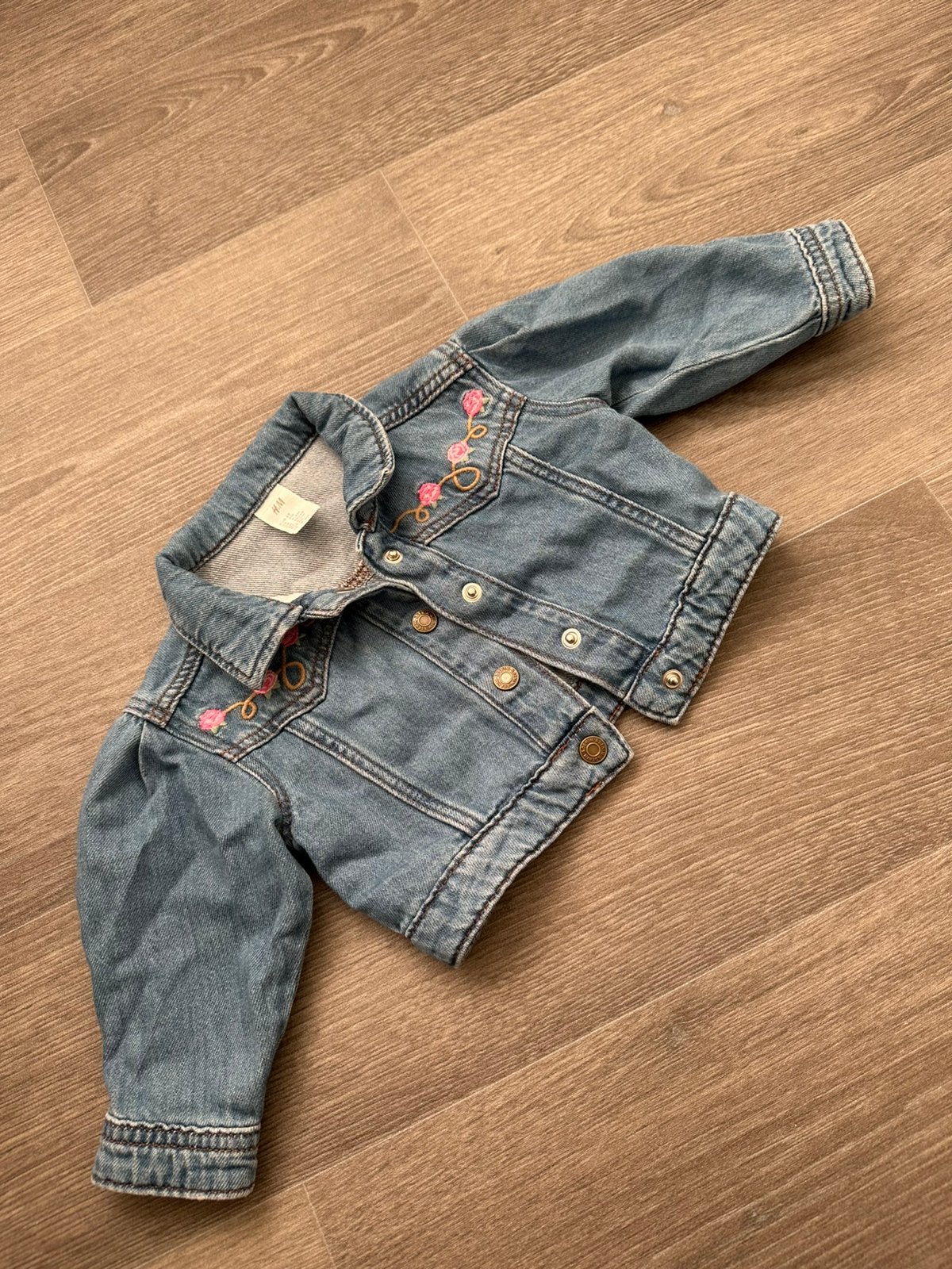 Denim jas baby, Ophalen of Verzenden, Zo goed als nieuw, Jongetje of Meisje, Jasje