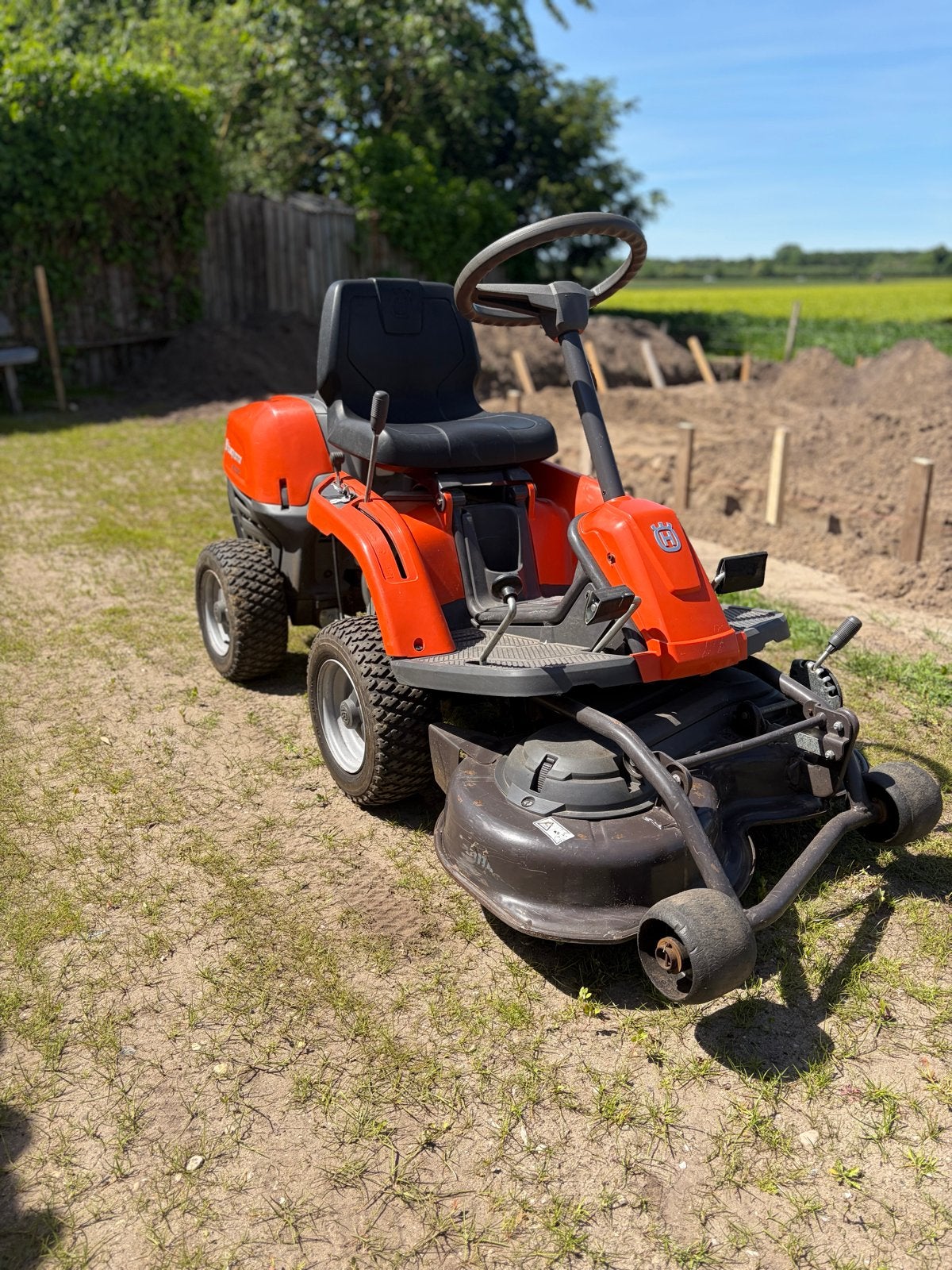 Husqvarna R 112c ZitMaaier, Ophalen, Cirkelmaaier, Gebruikt, Elektrische starter