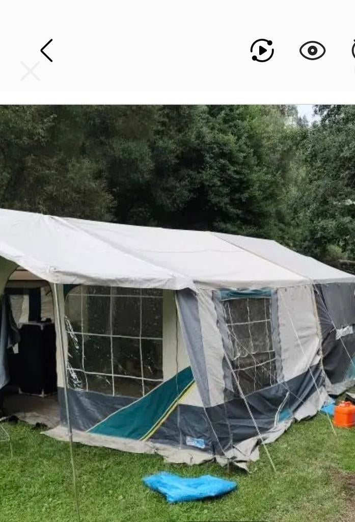 Jamet louisiana vouwwagen - Ruime gezinsvouwwagen, Caravans en Kamperen, Vouwwagens, Ophalen, Grijs, Tot en met 6, Jamet