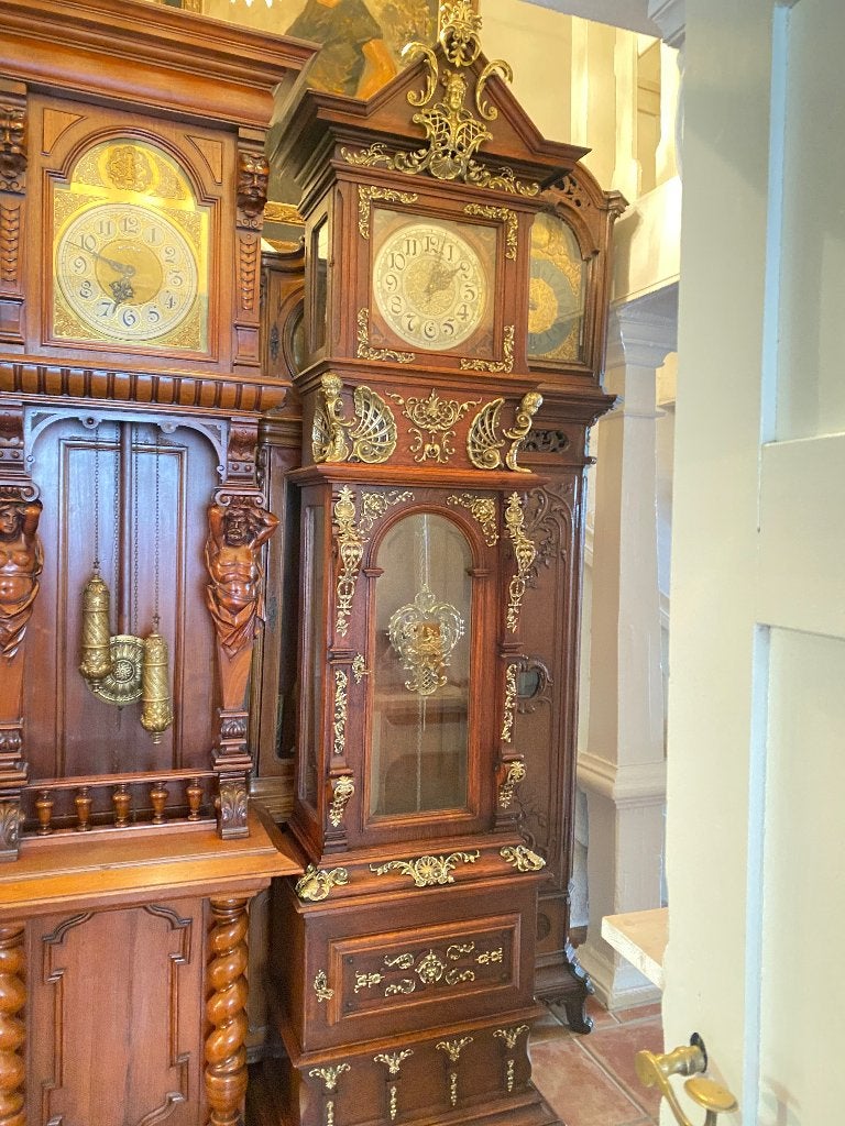 Lenzkirch pronk staande klok vol brons1890, Ophalen of Verzenden