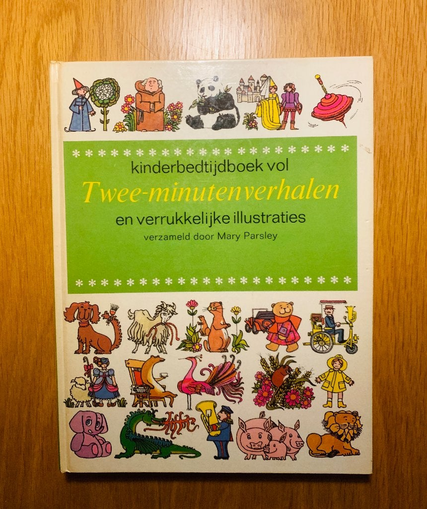 Twee-minutenverhalen Mary Parsley 1971 voorleesboek vintage