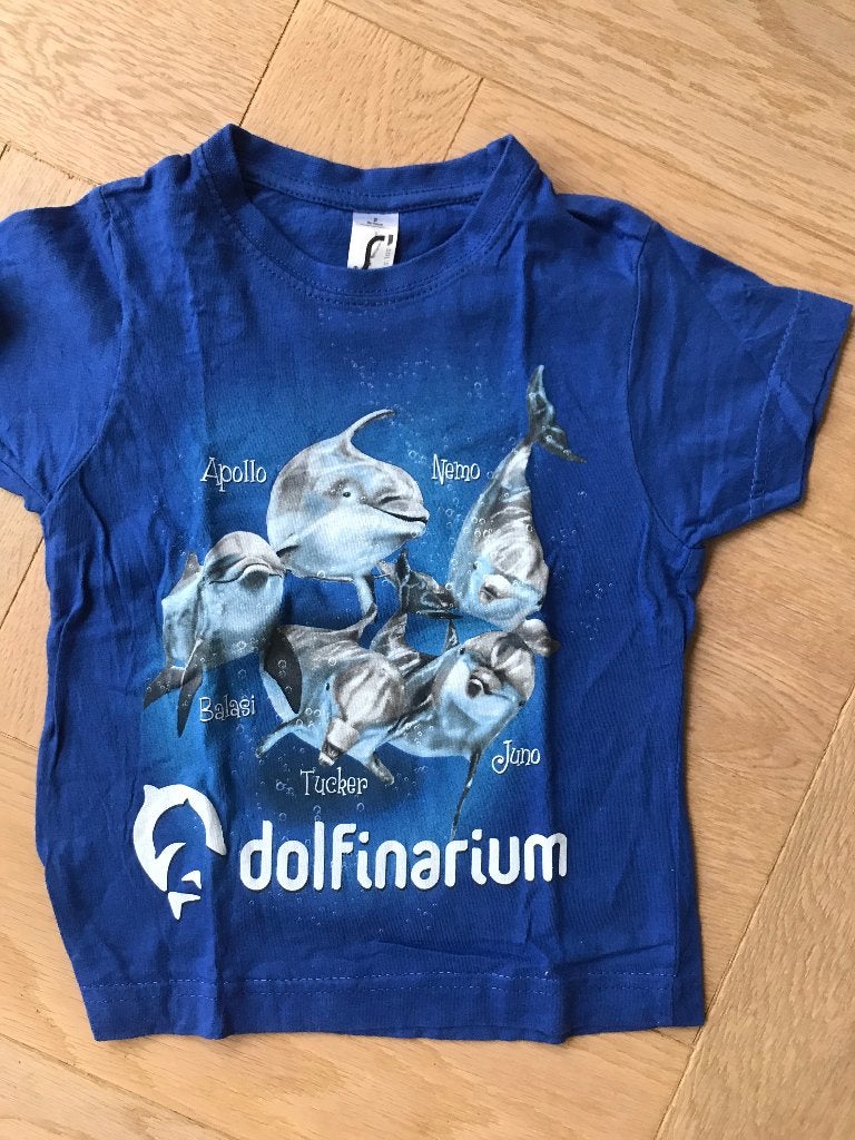 leuk tshirt "Dolfijnentrainer" 86/92 - zgan, Jongetje of Meisje, Dolfinarium, Ophalen of Verzenden, Zo goed als nieuw