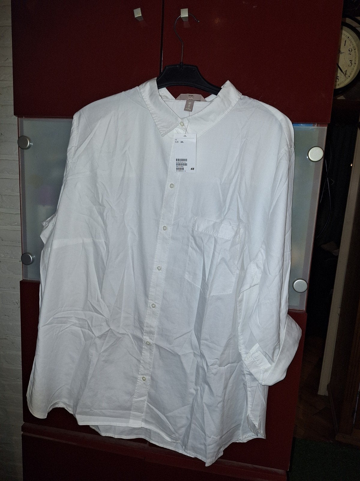 H&M dames blouse, Kleding | Dames, Blouses en Tunieken, Ophalen of Verzenden, Nieuw, Maat 46/48 (XL) of groter, Blauw