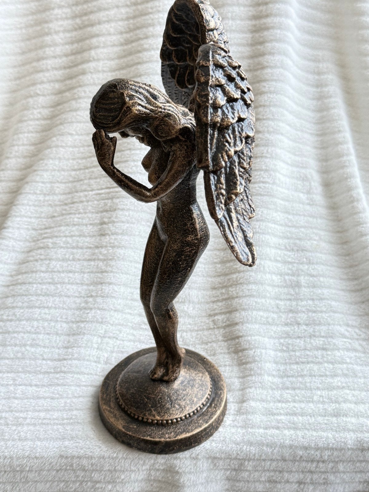 Engel Beeldje - Elegant en Gedetailleerd, Antiek en Kunst, Kunst | Beelden en Houtsnijwerken, Overige onderwerpen, Ophalen of Verzenden