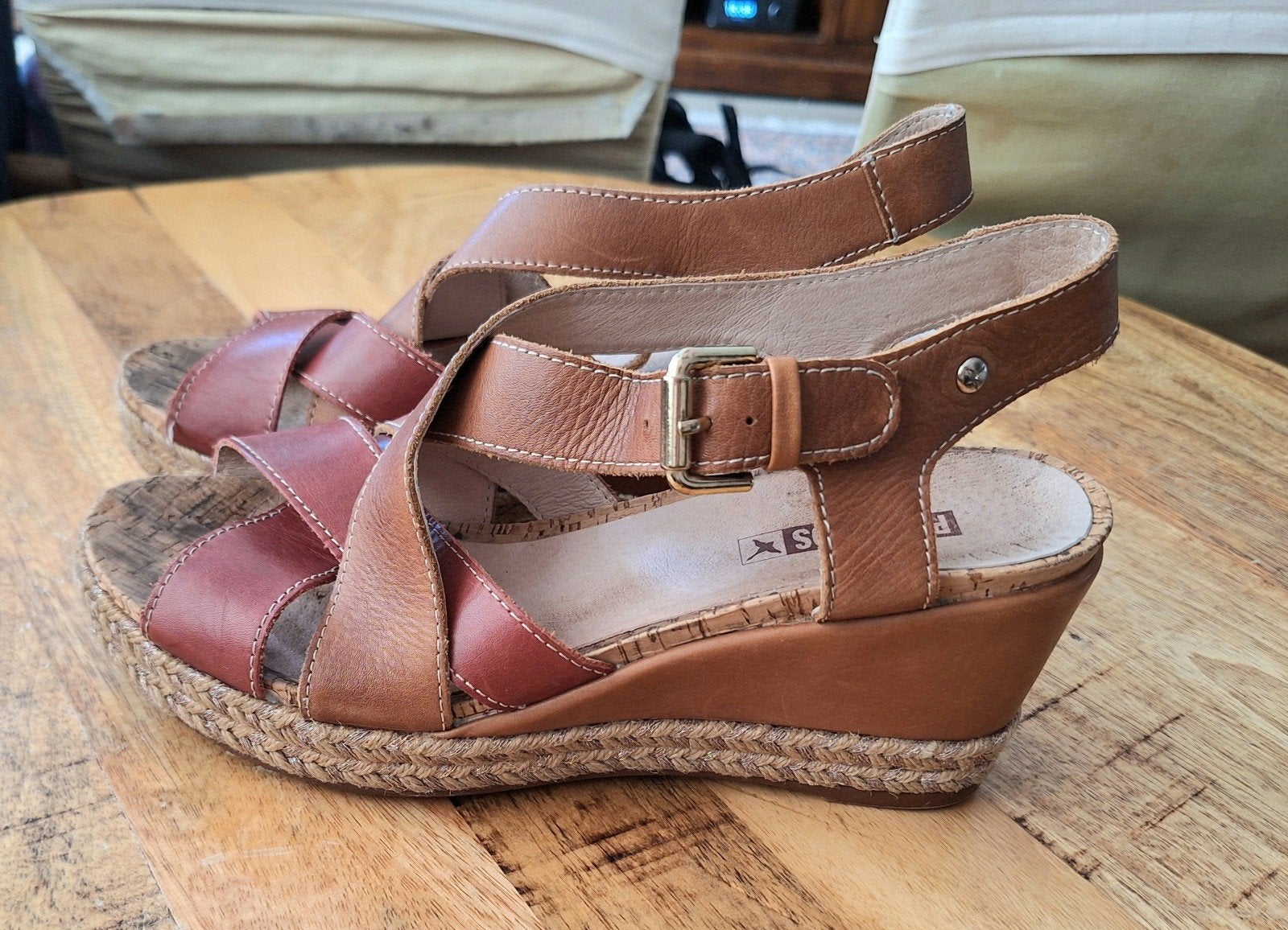 Mooie Pikolinos sandalen maat 39, Bruin, Zo goed als nieuw, Pikolinos, Sandalen of Muiltjes