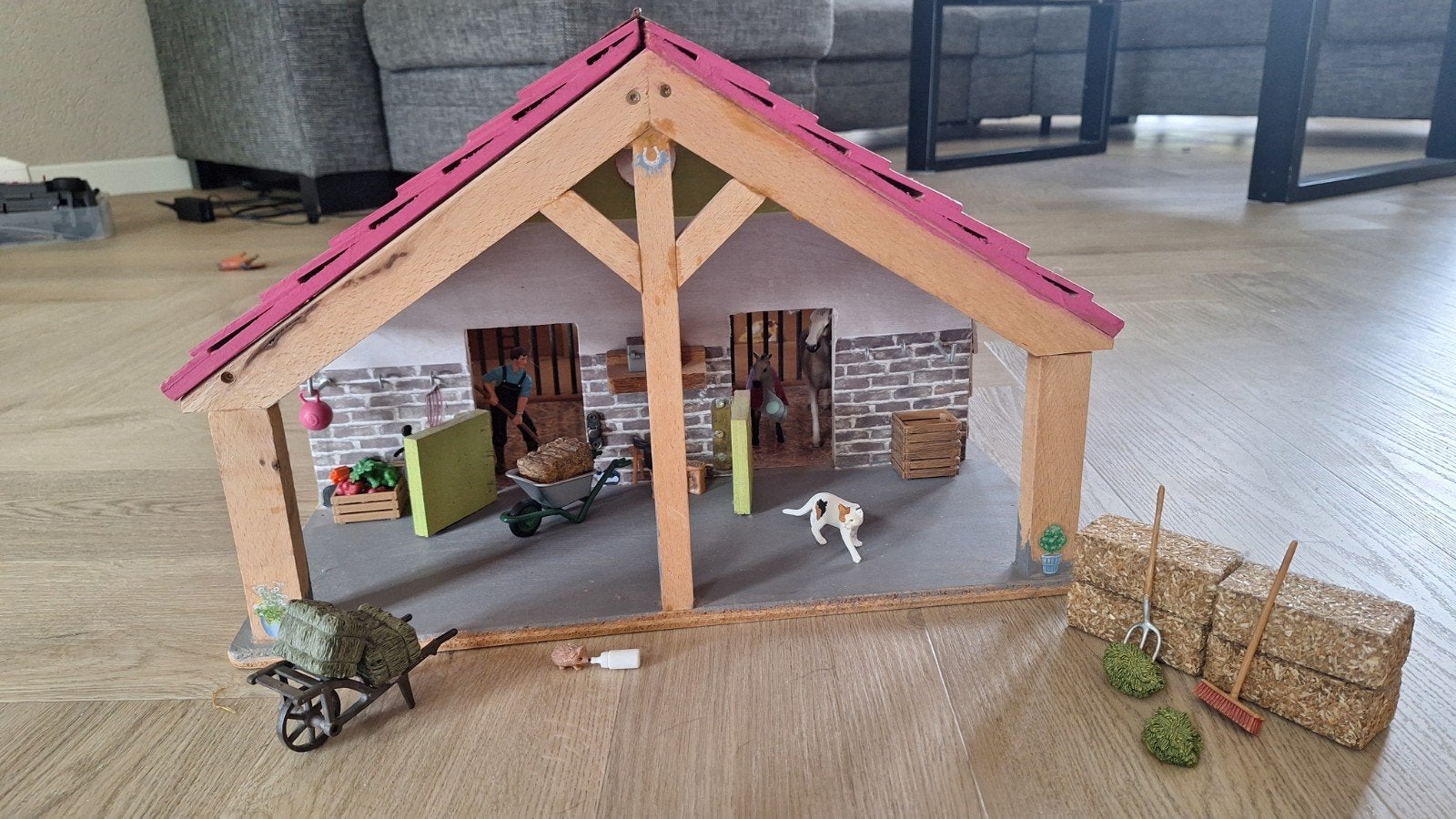 Schleich stal op maat gemaakt!, Ophalen, Zo goed als nieuw