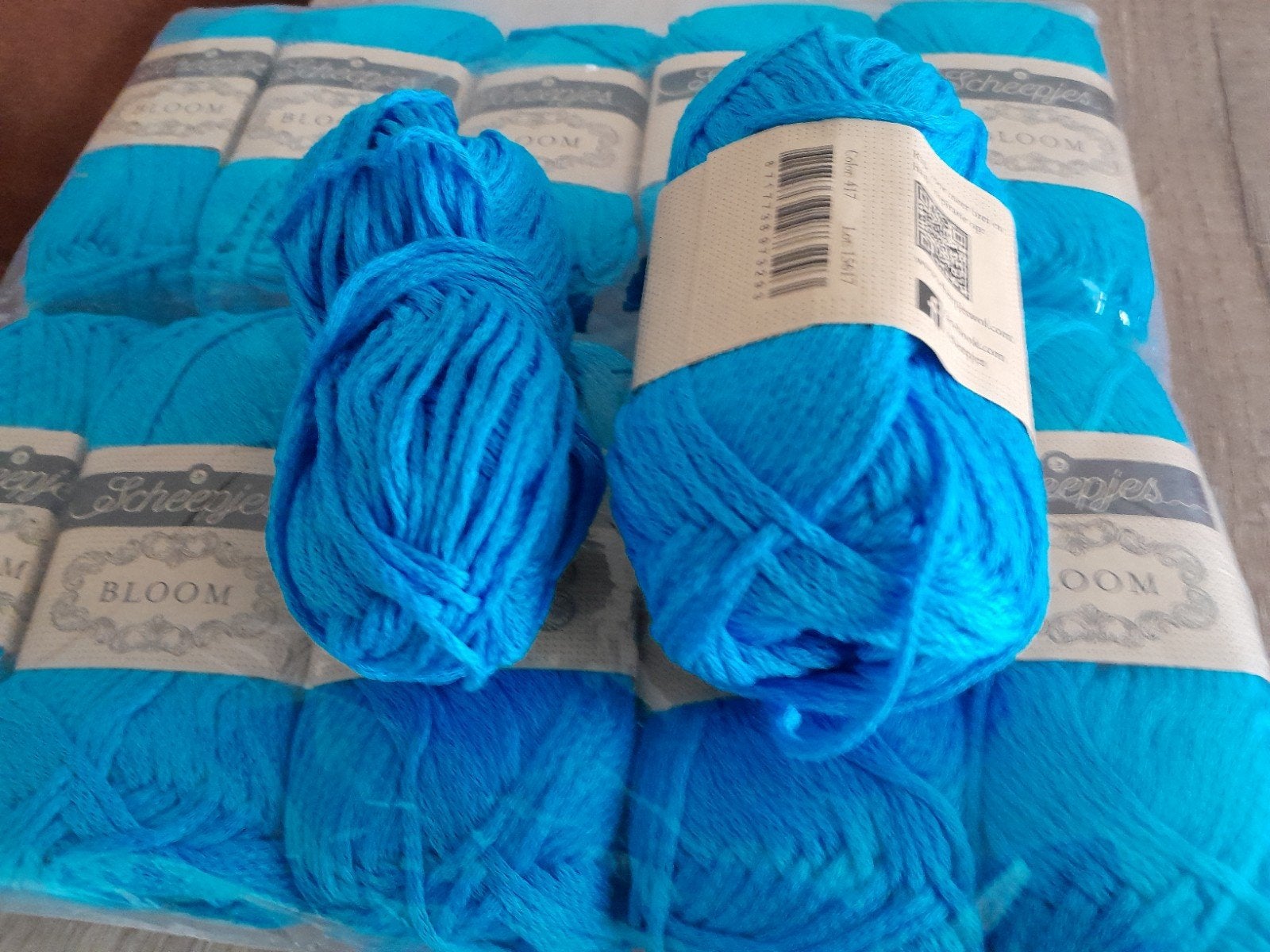 Scheepjes Bloom garen - Helderblauw, Ophalen of Verzenden, Nieuw, Breien of Haken, Wol of Garen