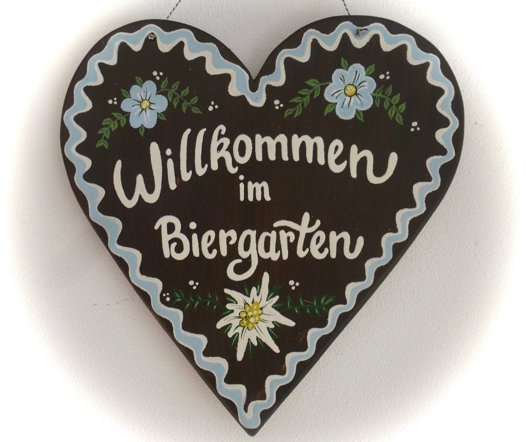Handgeschilderd houten bord Lebkuchen / Biergarten / Kerst, Hout, Meerkleurig, Ophalen of Verzenden, B6