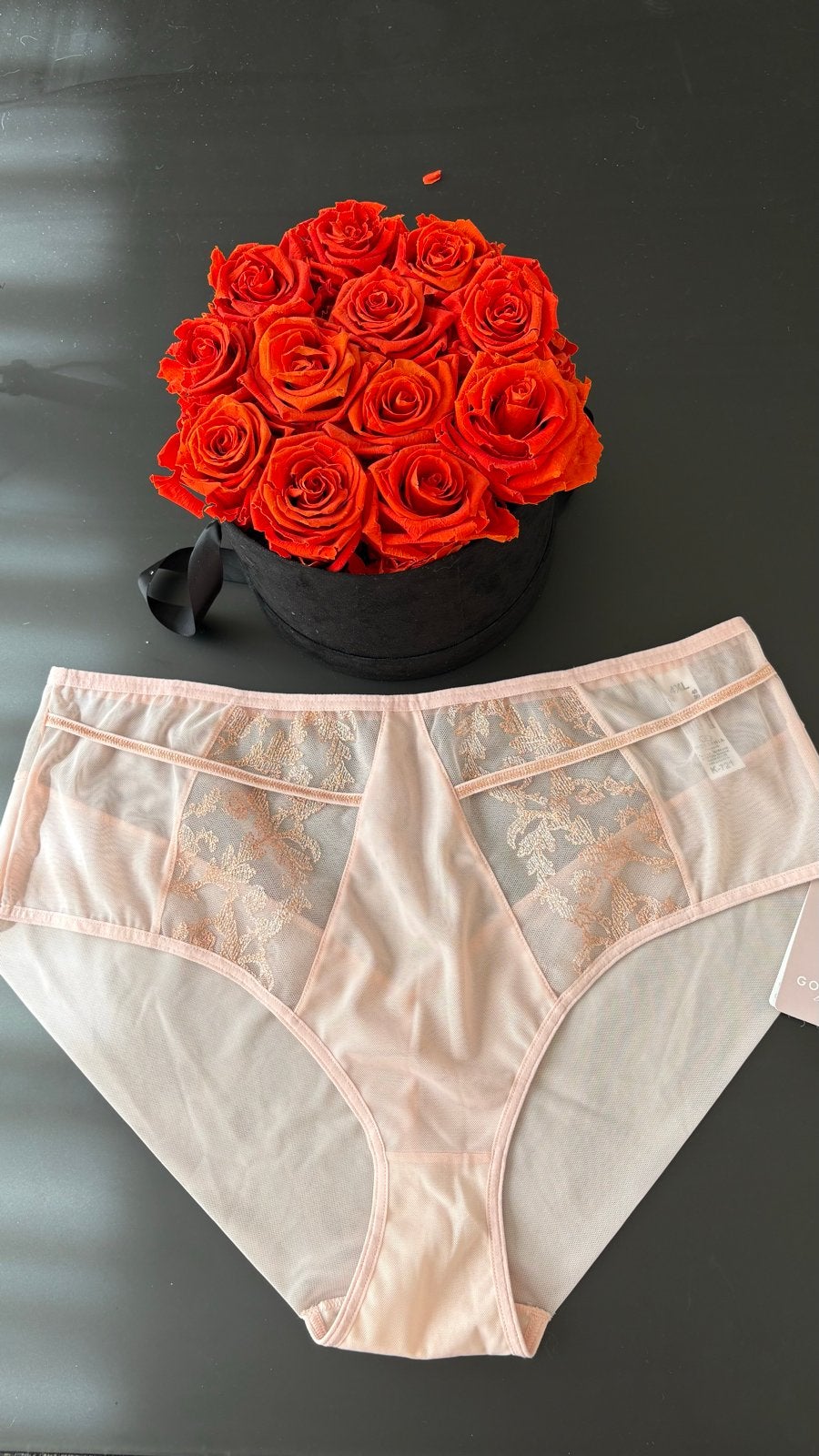 Gorsenia Stella K721 Slipje 4XL - Roze met kant, Kleding | Dames, Ophalen of Verzenden, Roze, Slip
