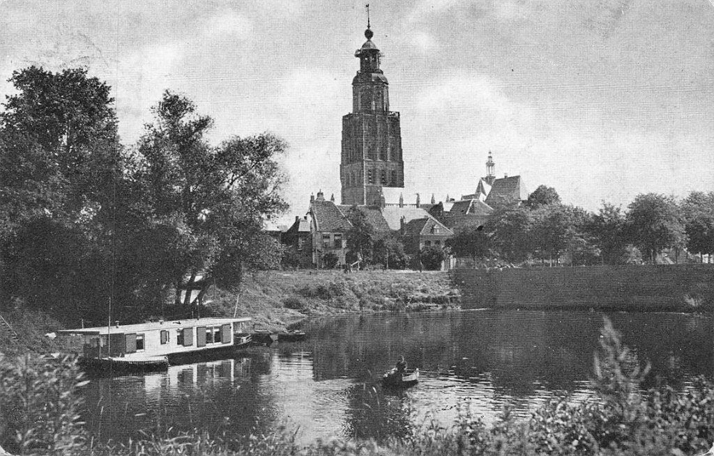 703-439-039 Zutphen Turfhaven met Groote Kerk, Ophalen of Verzenden, Voor 1920, Gelderland