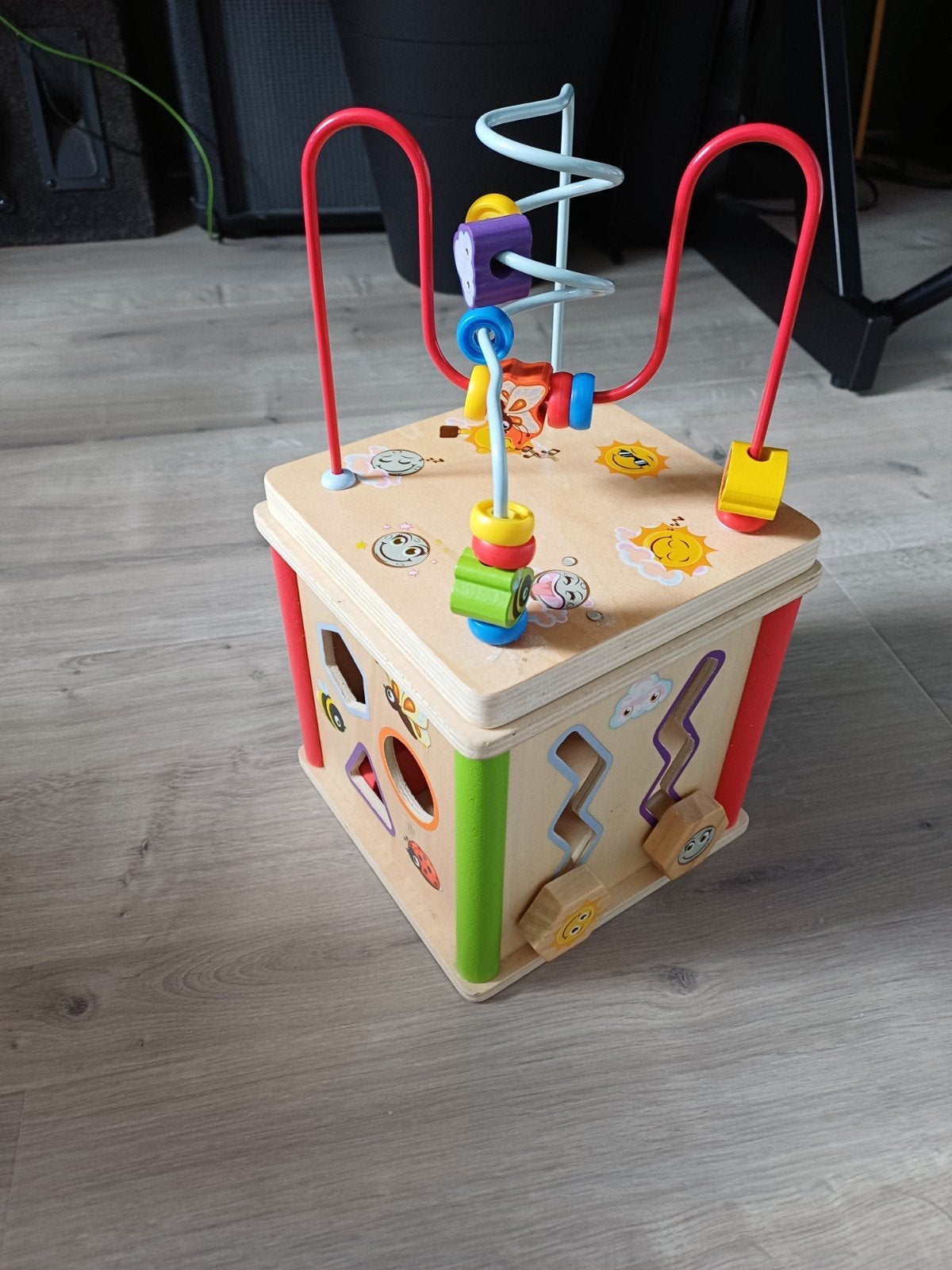 Playtive Houten Activiteitenkubus met kralen en vormen, Ophalen of Verzenden, Zo goed als nieuw, Overige typen
