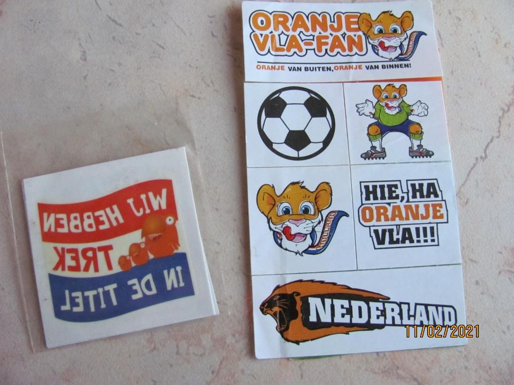 SET voetbal Oranje STICKERS en TATTOOS plakplaatjes kind FAN, Ophalen of Verzenden, Nieuw, Stickers en Plaatjes