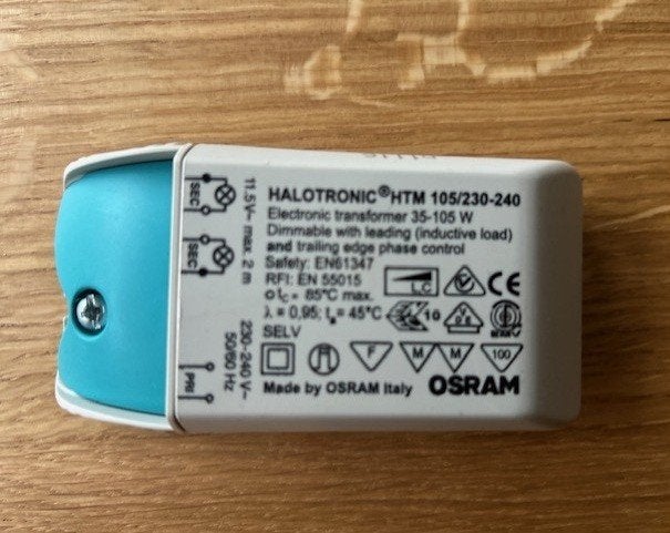 1x OSRAM Halotronic HTM 105/230-240 Transformator, Ophalen of Verzenden, Gebruikt, Overige typen