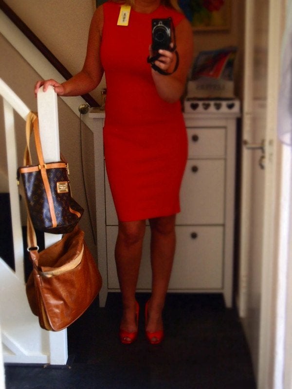 bodycon jurk Karen Millen maat L, Maat 38/40 (M), Ophalen of Verzenden, Boven de knie, Rood