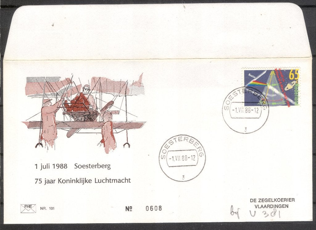75 jaar Koninklijke Luchtmacht 1988 - Soesterberg, Verzenden, Envelop