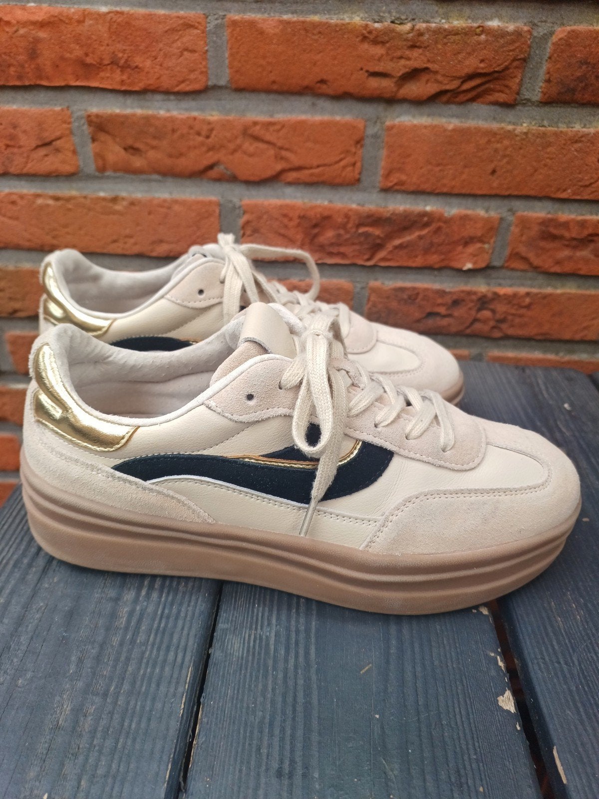 Manfield sneakers mt.42, Beige, Ophalen of Verzenden, Manfield, Sneakers of Gympen