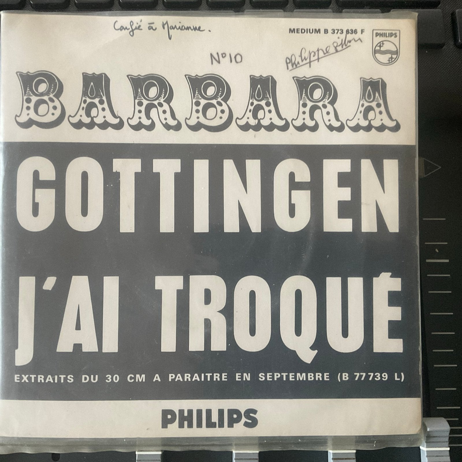 Barbara - Göttingen / J'ai Troqué (Philips 45 RPM EP), Gebruikt, 7 inch, Ophalen of Verzenden, EP