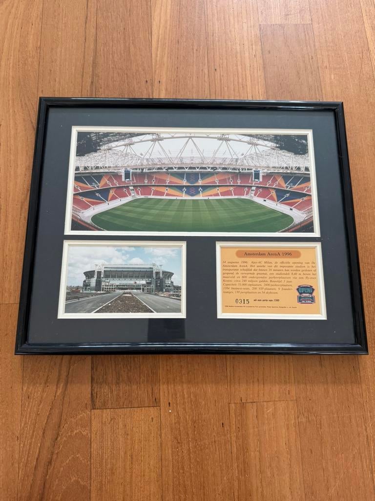 Ajax lijst Amsterdam arena collectersitem 1500 van gemaakt, Ophalen of Verzenden, Zo goed als nieuw, Ajax, Poster, Plaatje of Sticker