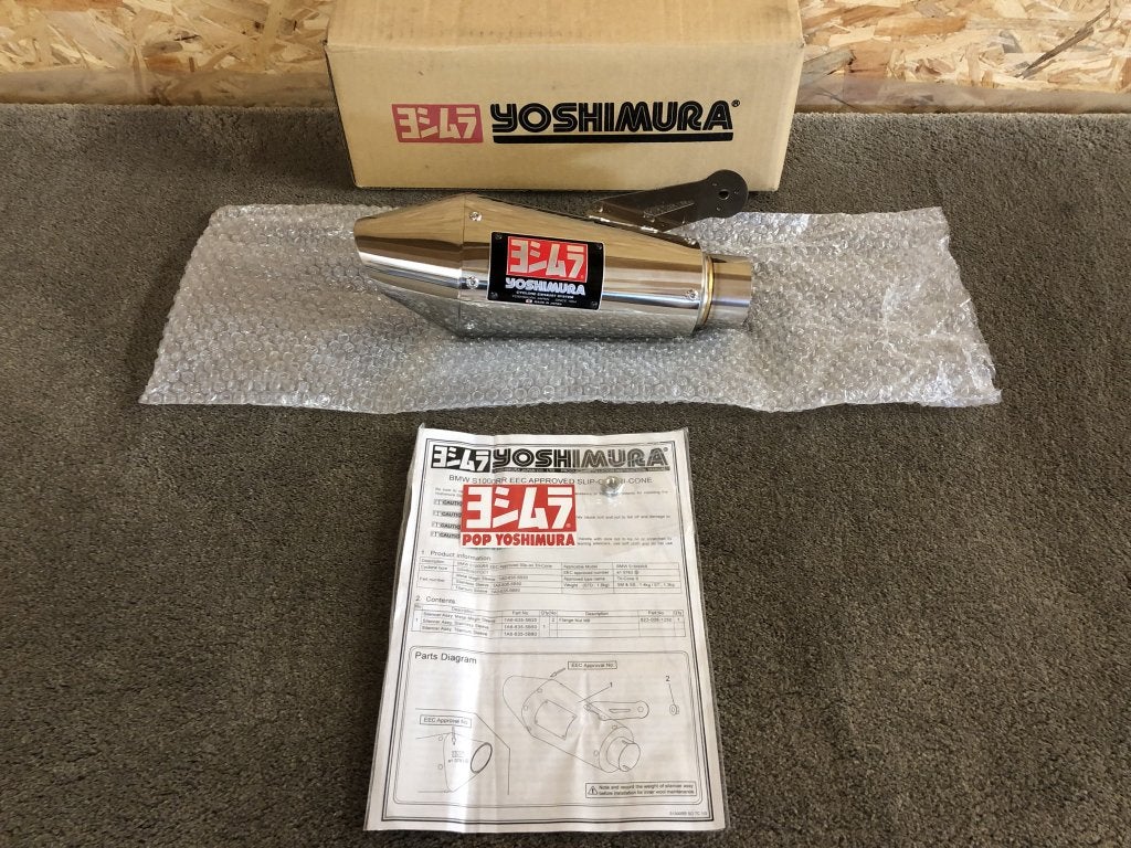 Yoshimura Tri-Cone Japan uitlaat demper BMW S1000RR 10-14, Yoshimura Japan, Verzenden, Nieuw, 6748 Nakatsu, Aiko-Gun, Aikawa-Machi, Kanagawa-Pref., 243-0303, JP
