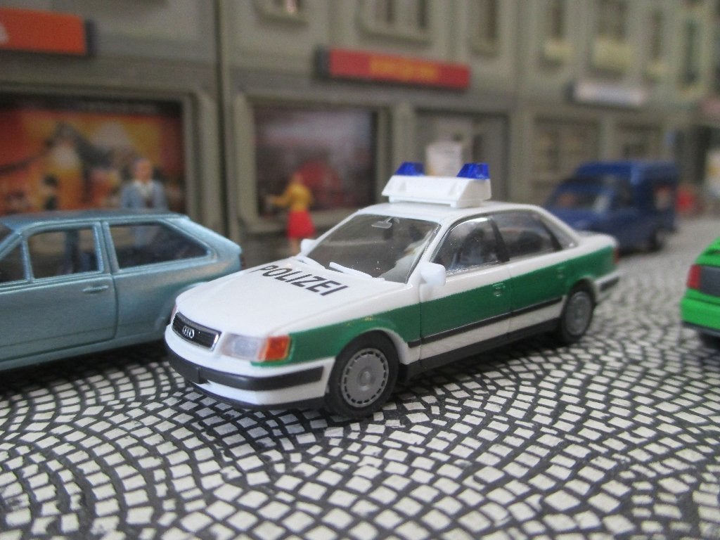 1992 Audi 100 C4 - Rietze POLIZEI / Politie, Hobby en Vrije tijd, Ophalen of Verzenden, Zo goed als nieuw, Auto, Rietze