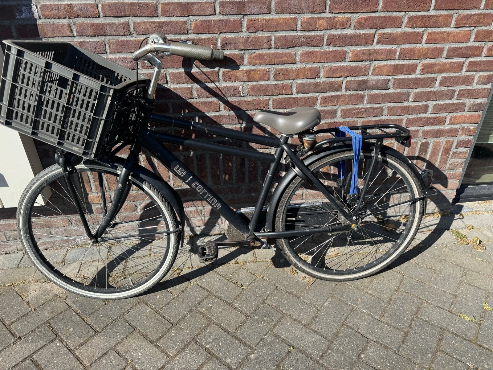 Cortina Cargo fiets 26 inch - Zwart, Terugtraprem, Gebruikt, 50 tot 53 cm, Ophalen