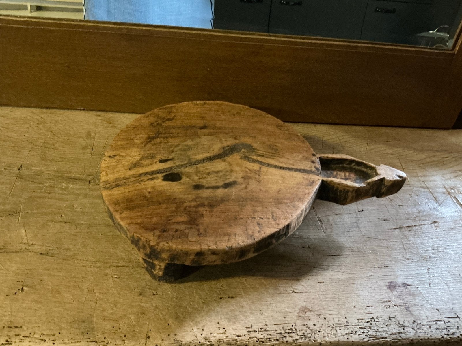 Antieke houten Chapati plank, Ophalen of Verzenden